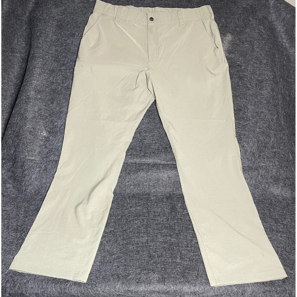 Carhartt Force Sun Defender Pants Mens Large L Regular Tan Khaki IRREGULAR